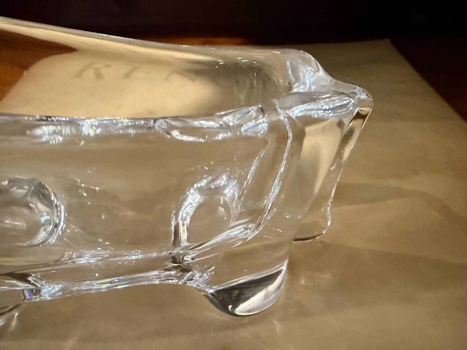 Bull ashtray in crystal