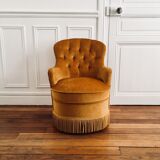 Fauteuil crapaud velours