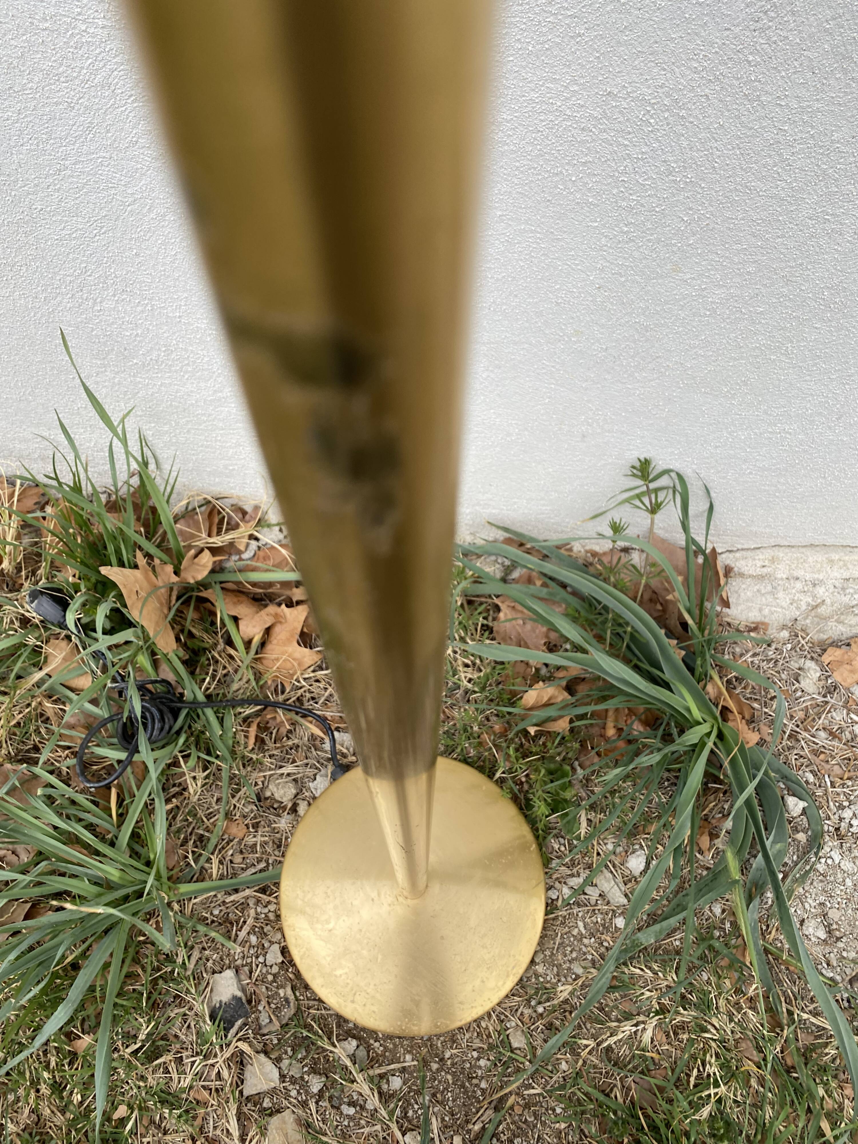 Brass e-reader floor lamp 1980