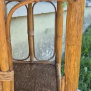 Set of 2 vintage bamboo rattan bedside shelves