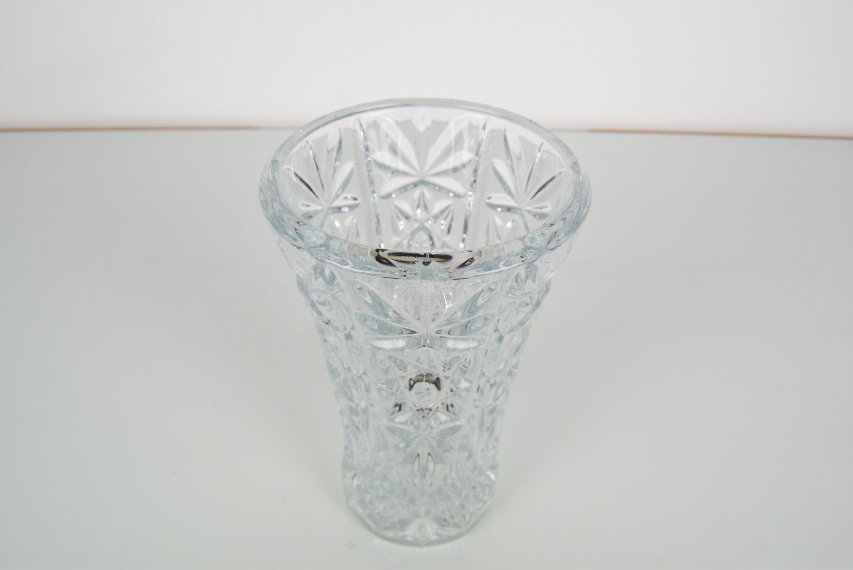 Mid-century Crystal Glass Vase,1950's.