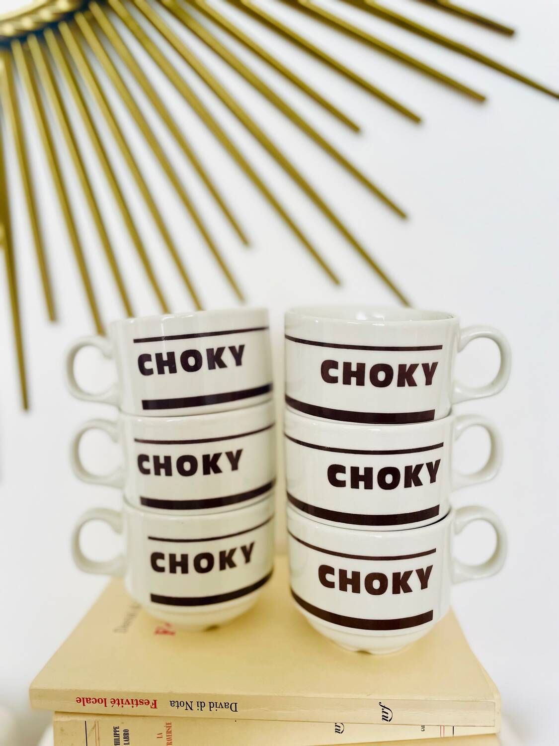 Set of 6 vintage chocolate cups “Choky” Churchill England