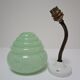 Wall lamp Art Deco porcelain brass glass Clichy almond green