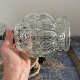 Set of two glass walking lamps