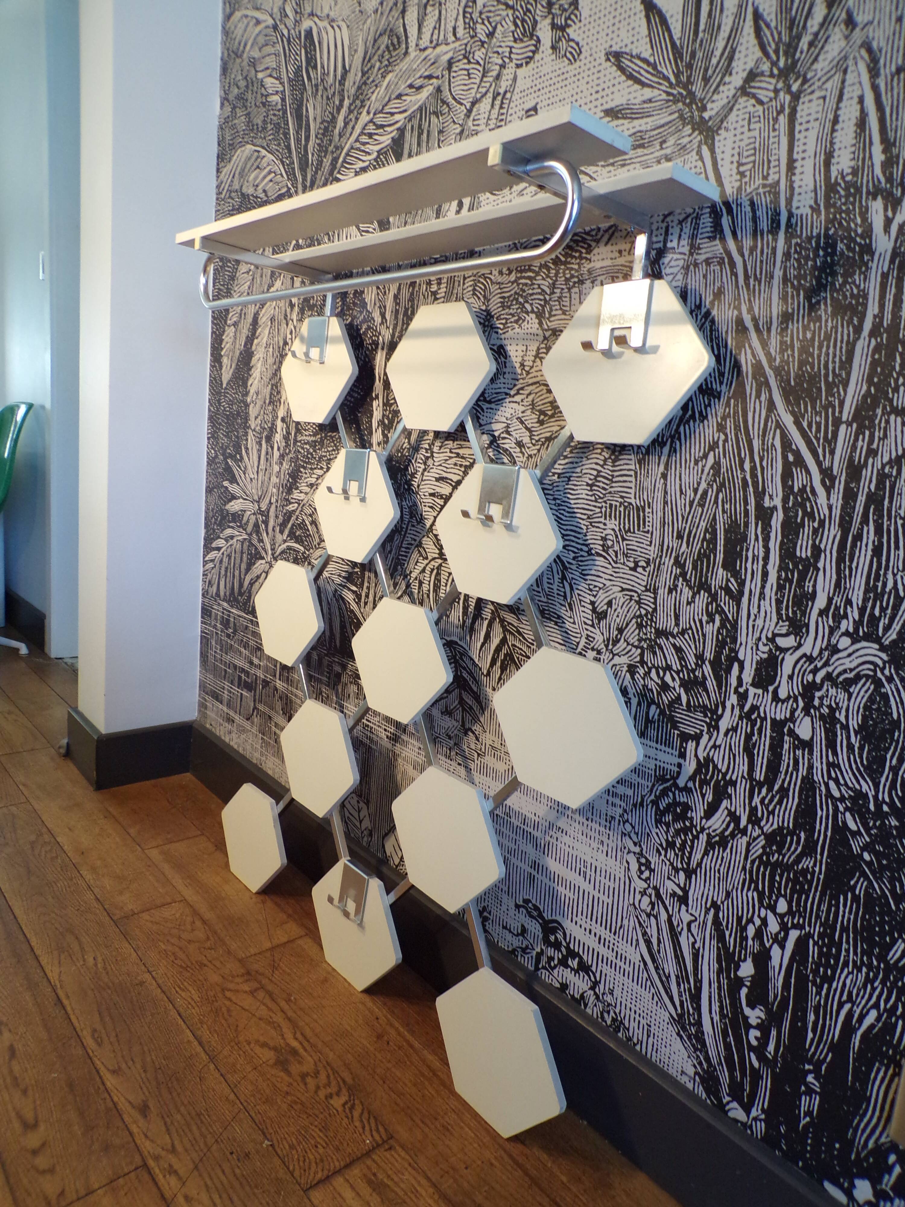 Scandinavian wall coat rack