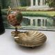 brass shell ashtray terrestrial globe