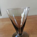 Lot de 6 verres art déco verre fumé