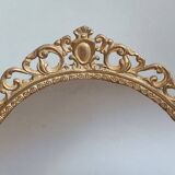 Brass table makeup mirror