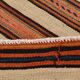 Vintage Kilim Strié Crème & Terracotta, Petit Tapis Boho 104x64 cm