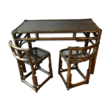 Rattan desk and these chairs