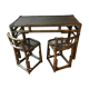 Rattan desk and these chairs