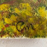 Huile sur toile « Oiseau coloré »