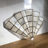 Mother-of-pearl fan sconce