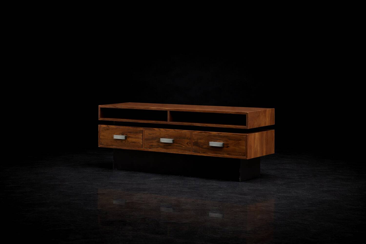Vintage Mid-Century Scandinavian Modern Ambassador Console with Mirror