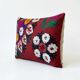 Housse de coussin brodée vintage 51x71 cm