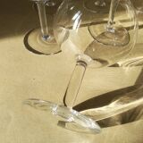 Set of 7 large crystal glasses for wine or cocktail tasting