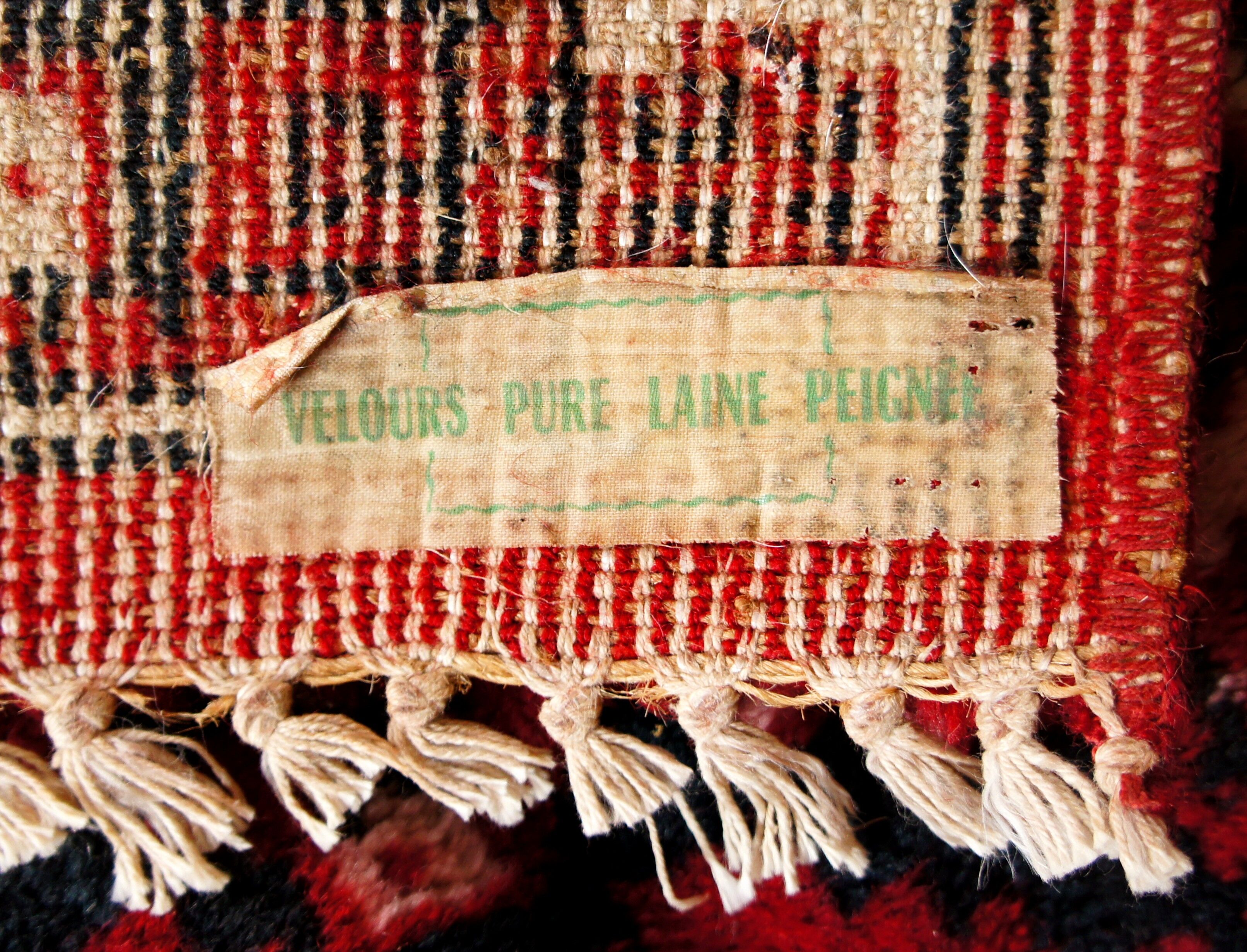 Pure velvet carpet combed wool 165 cm x 118 cm