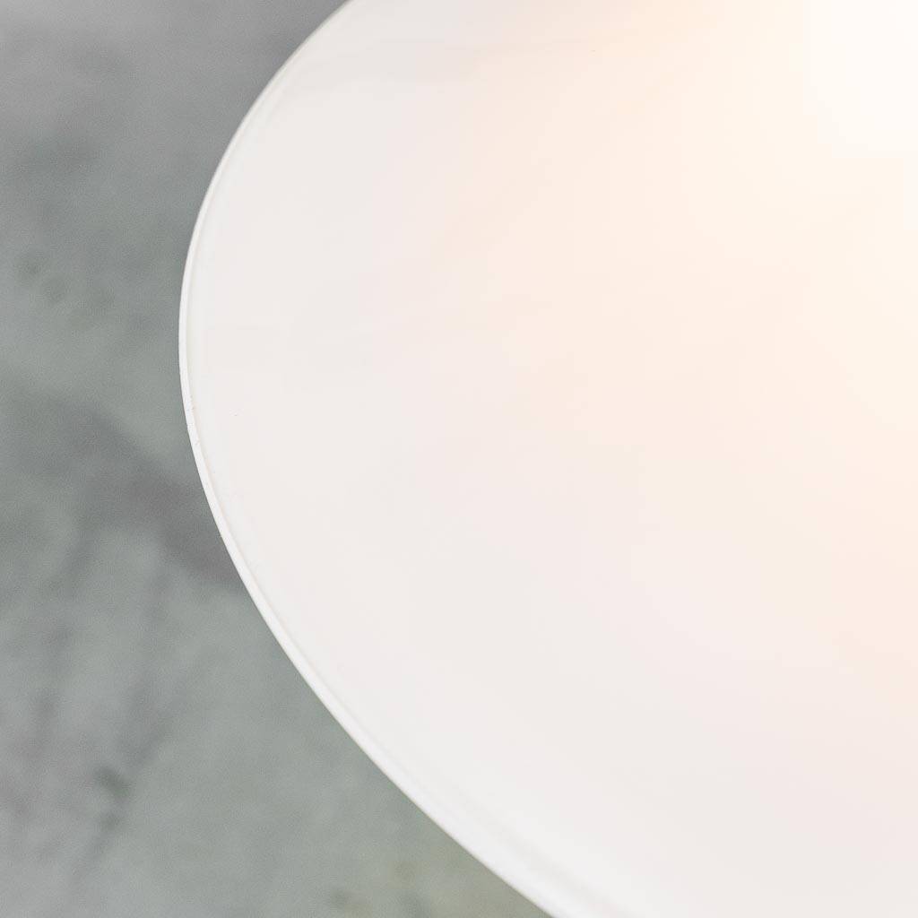 White glass pendant lamp 1970s vintage modernism