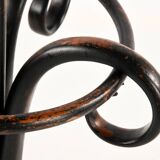 Free-standing coat rack in curved wood produced by Josef Kohn