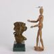 Ancient bronze sculpture by Giuseppe Renda, goddess, 20th century.