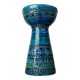 Mid-century modern blue ceramic candlestick Rimini by Aldo Londi for Bitossi, Italy, 1960s.