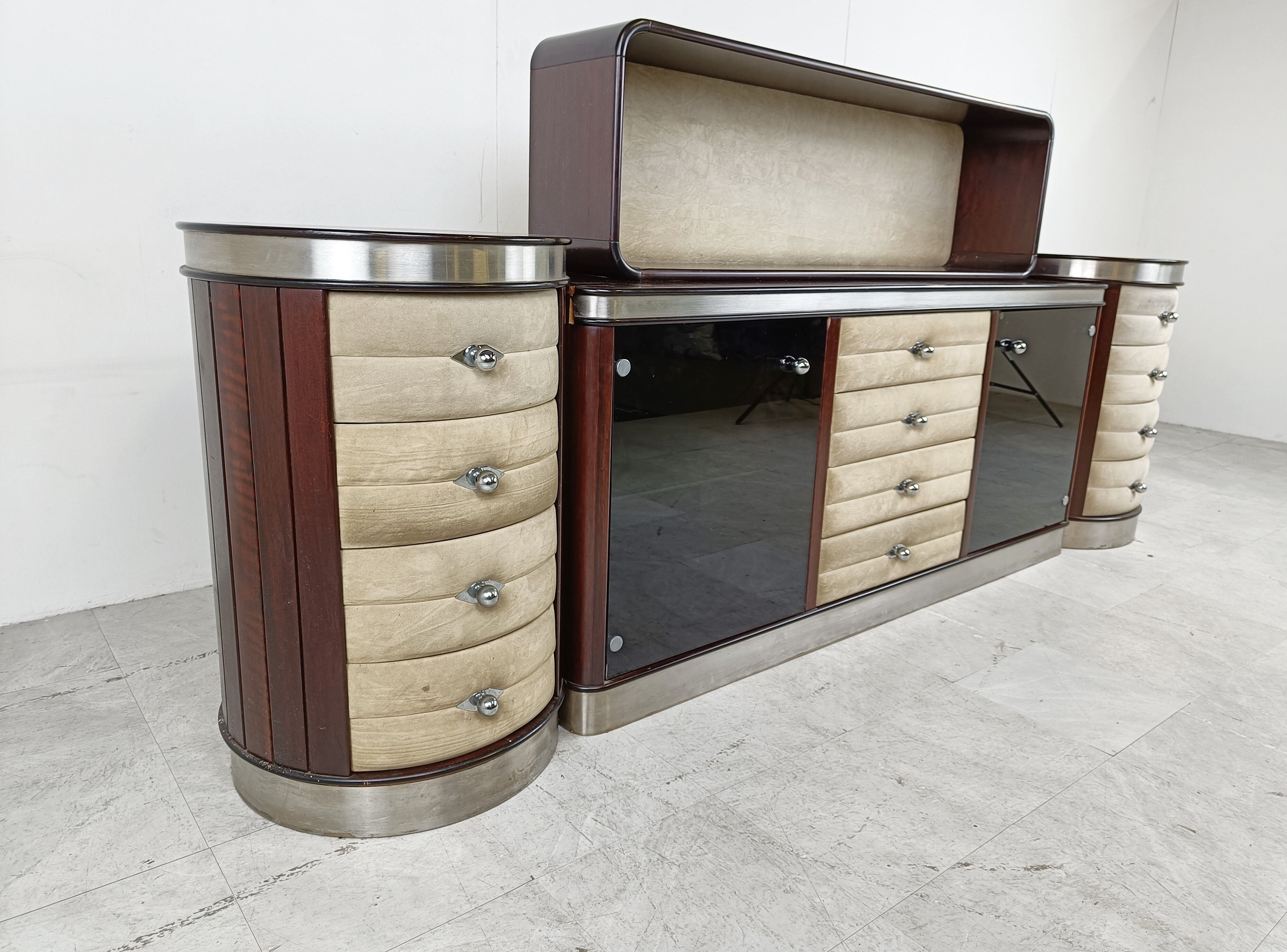 Buffet italien de style art déco, années 1970