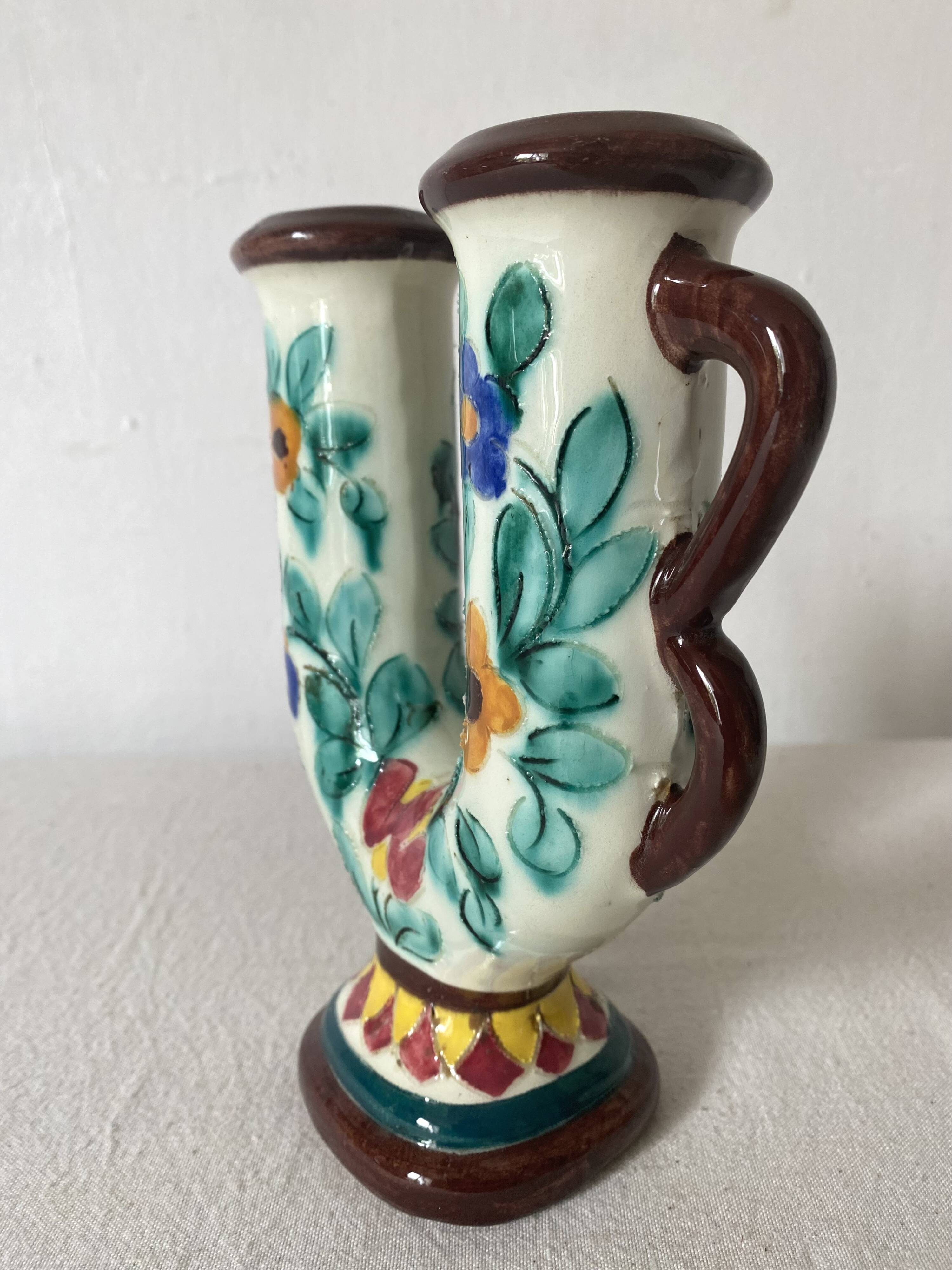 Bougeoir double fleuri  Cérart Monaco