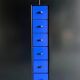 Interlübke Black MDF Cabinet with Blue Drawers, German Design from 1980s