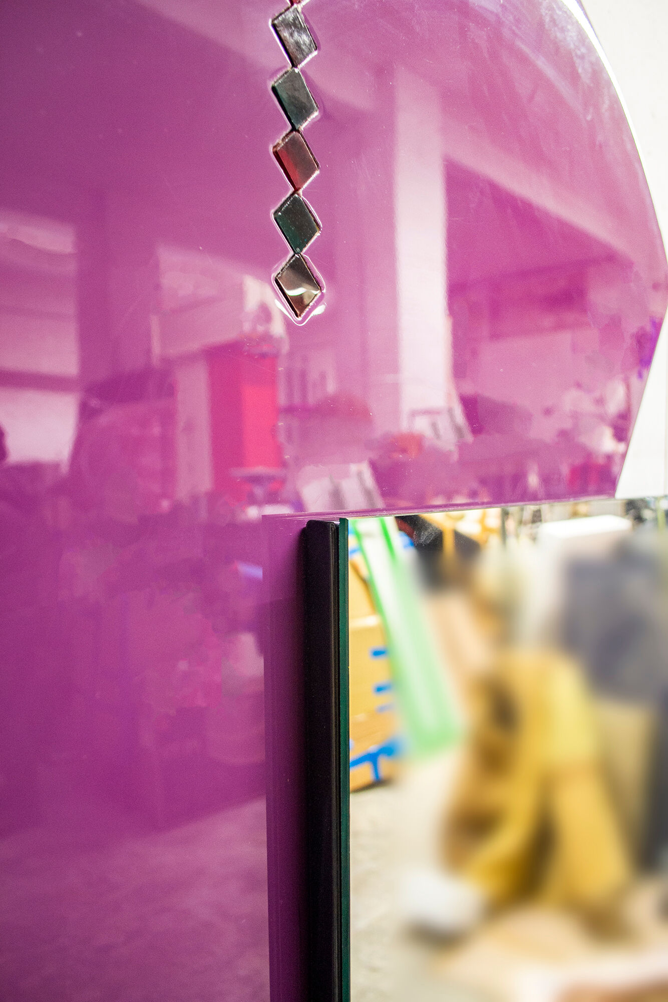 Postmodern wall mirror by Saporiti Italia, 80s