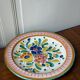 Mediterranean dish with floral decoration