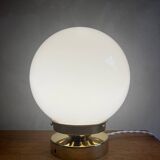 Vintage opaline globe table lamp