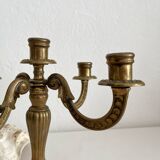 Antique brass candlestick holder with 5 lights