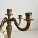 Chandelier bougeoir ancien en laiton 5 feux