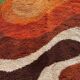 Vintage round rug from the 70s, Desso print carpet, Netherlands.