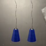 Mid-century italian murano glass light pendants, set of 2