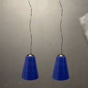 Mid-century italian murano glass light pendants, set of 2
