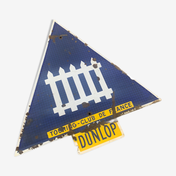 Enamelled plaque Garage tourin club Dunlop