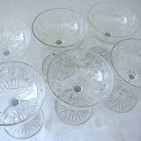 6 cups champagne in crystal