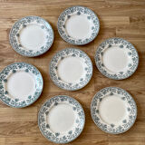 Flat faience plates from saint amand and hamage