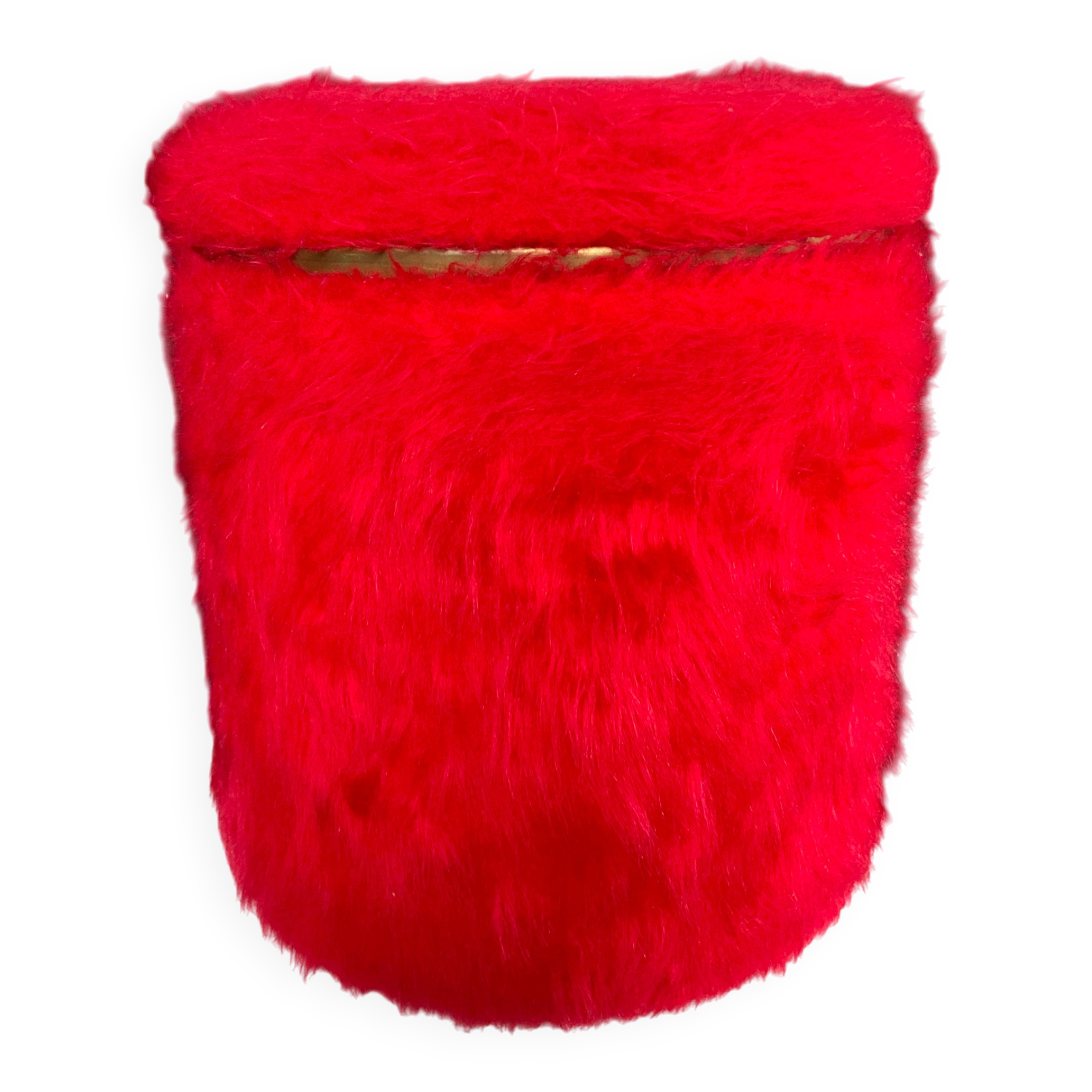 Faux fur storage pouffe from the 60s-70s.