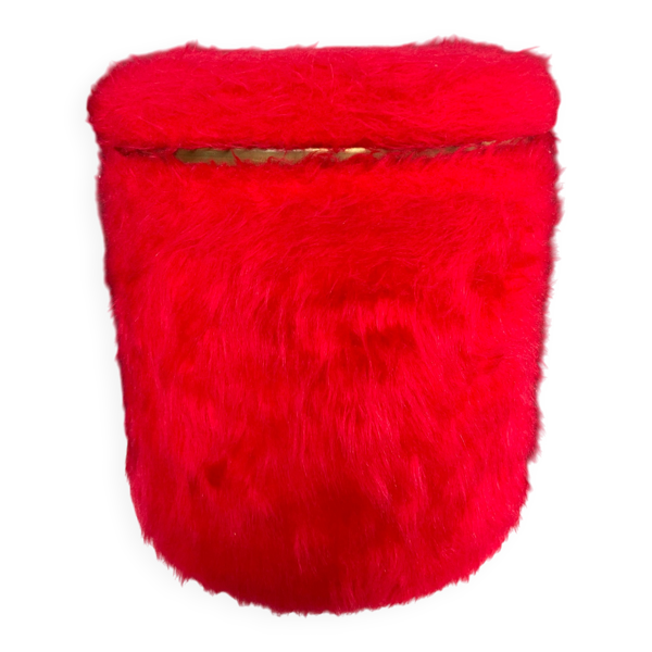 Pouf coffre Moumoute des années 60-70