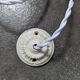 Antique pendant lampshade with opaline disc, diameter 25.5 cm, art deco
