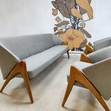 Midcentury scandinavian design lounge set sofa armchairs