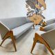 Midcentury scandinavian design lounge set sofa armchairs