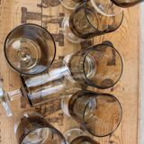 9 Luminarc amber glass wine glasses