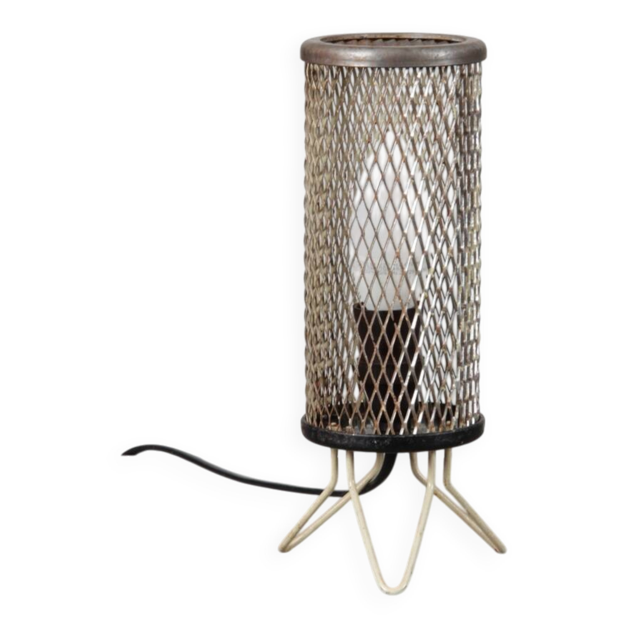 Small vintage metal lamp, 1950
