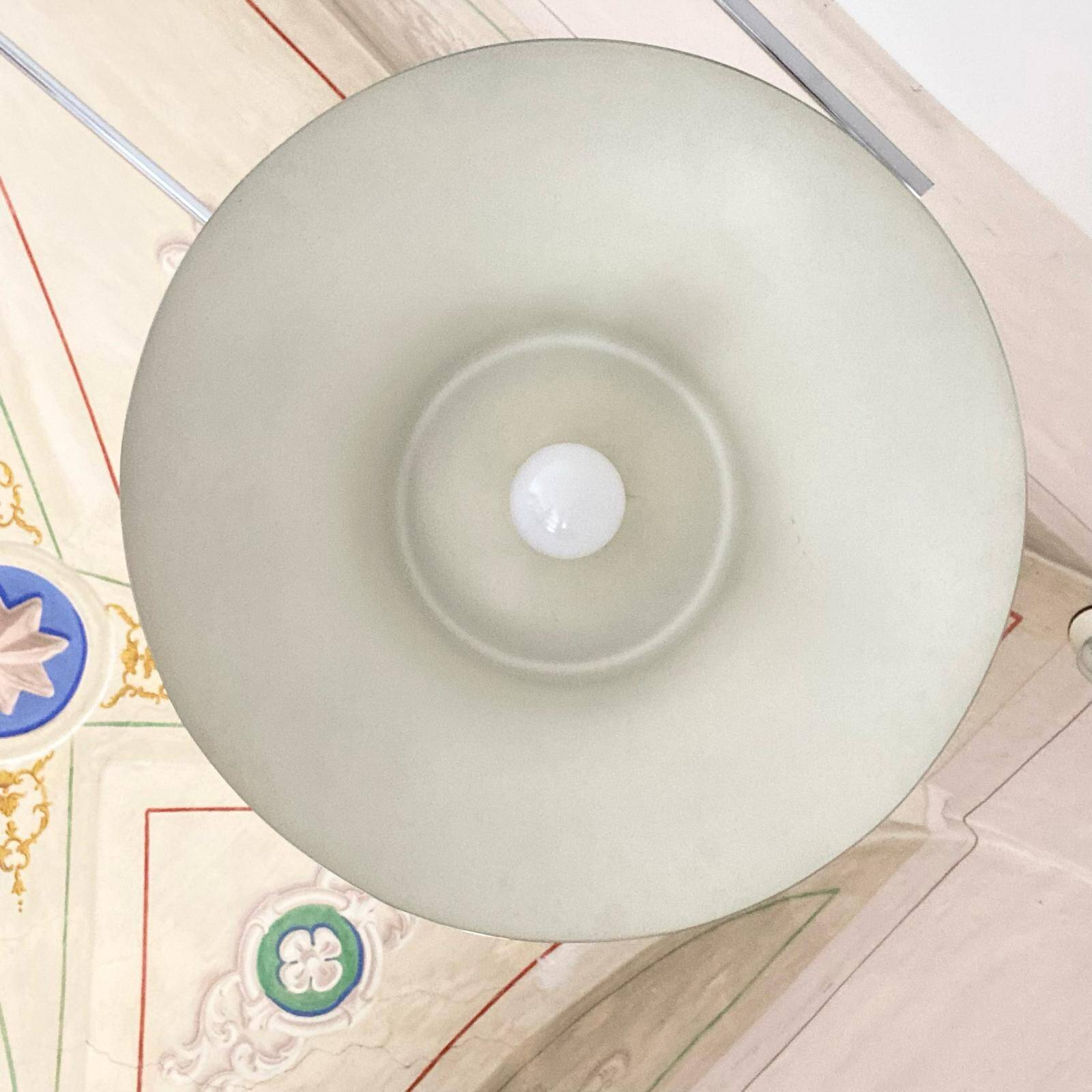 Flexible chromed arc floor lamp with Carrara marble base, Italy 1960s