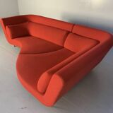 Ligne Roset “Yang” sofa, in red Kvadrat “Divina” fabric