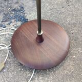 Floor lamp in teak and bronze around 1960