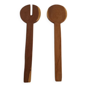 Wooden salad servers